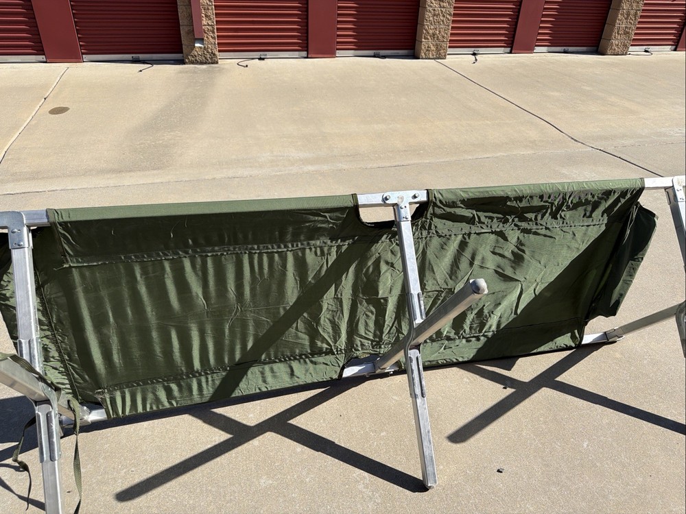 Genuine US Military Issue Compact Lightweight Foldable Aluminum Sleeping Cot