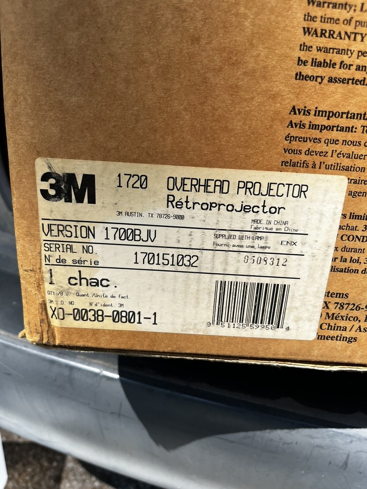 3m 1700 overhead projector