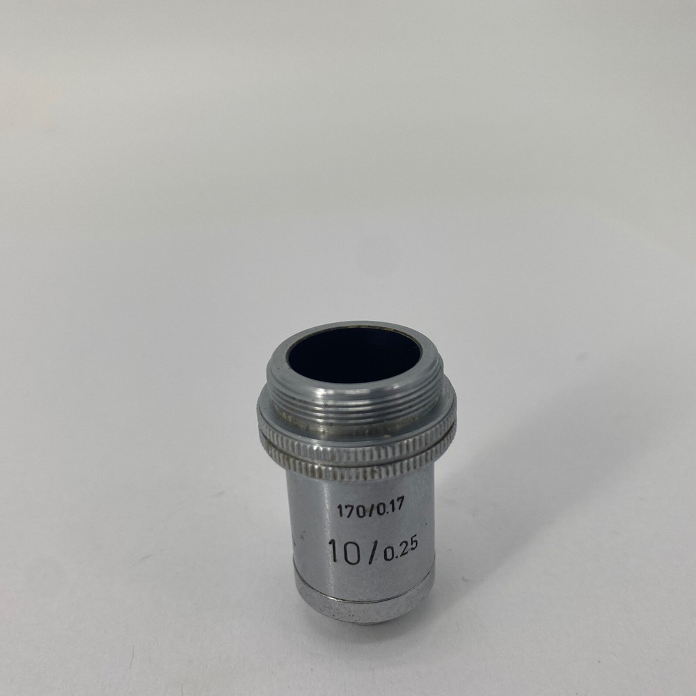 Leitz Wetzlar 170/0.17 10/0.25 Microscope Objective Lens
