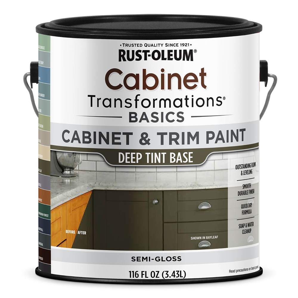 Rust-Oleum 386208 Cabinet Transformations Paint Semi- Gloss Deep Tint Base gal