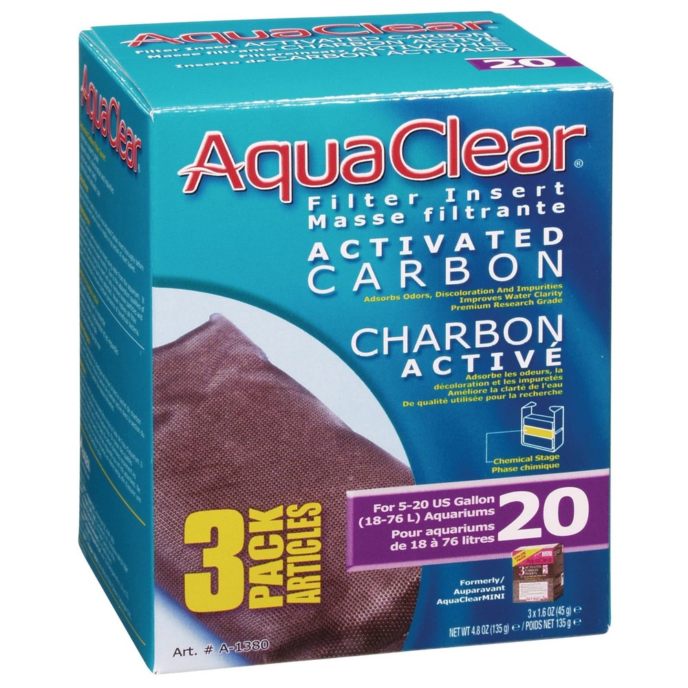 Aqua Clear AquaClear 20 Activated Carbon Inserts, Aquarium Filter Replacement...