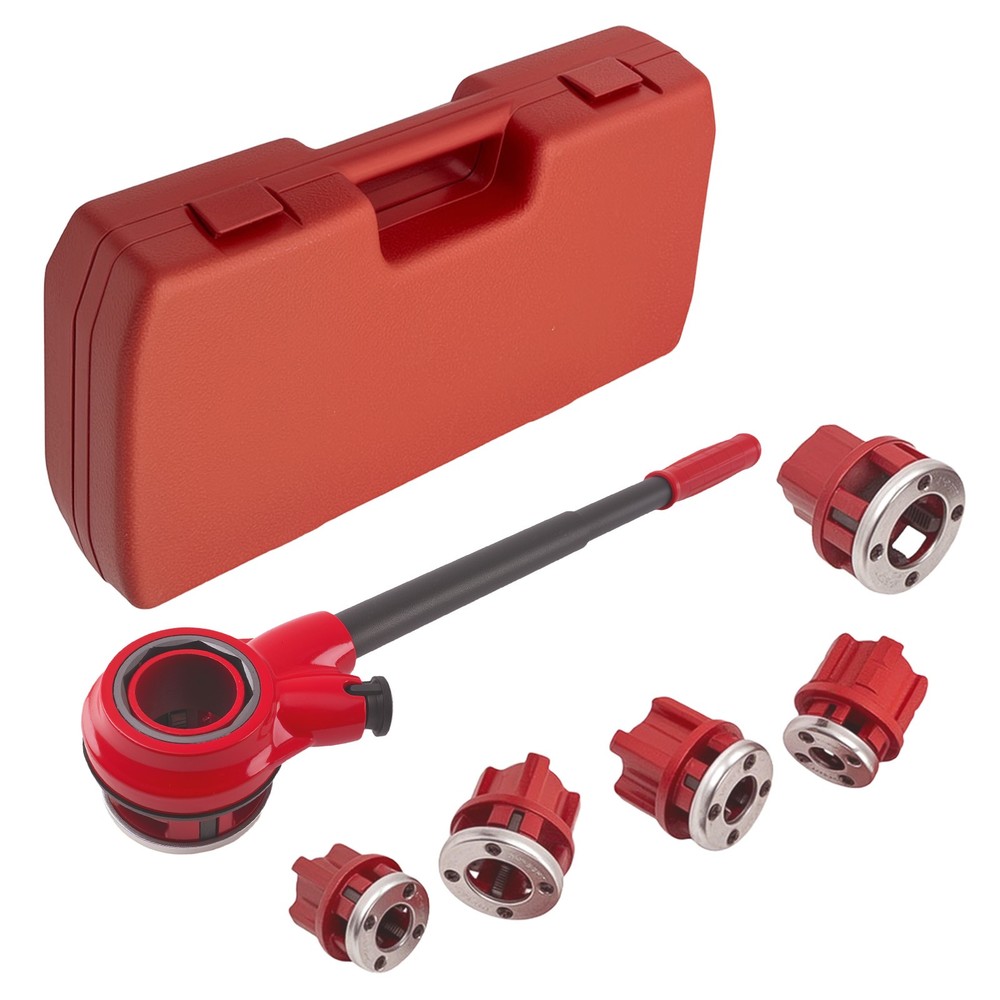 Ratcheting Pipe Thread Threader Die Handle Tube Lengthening Bar Tool kit 3/4''