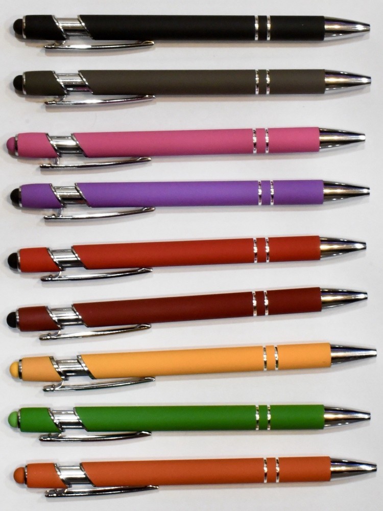 Customized Laser Engraved Soft Touch Ball Point Pens