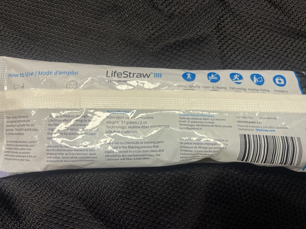 NEW - LifeStraw Personal Water Filter