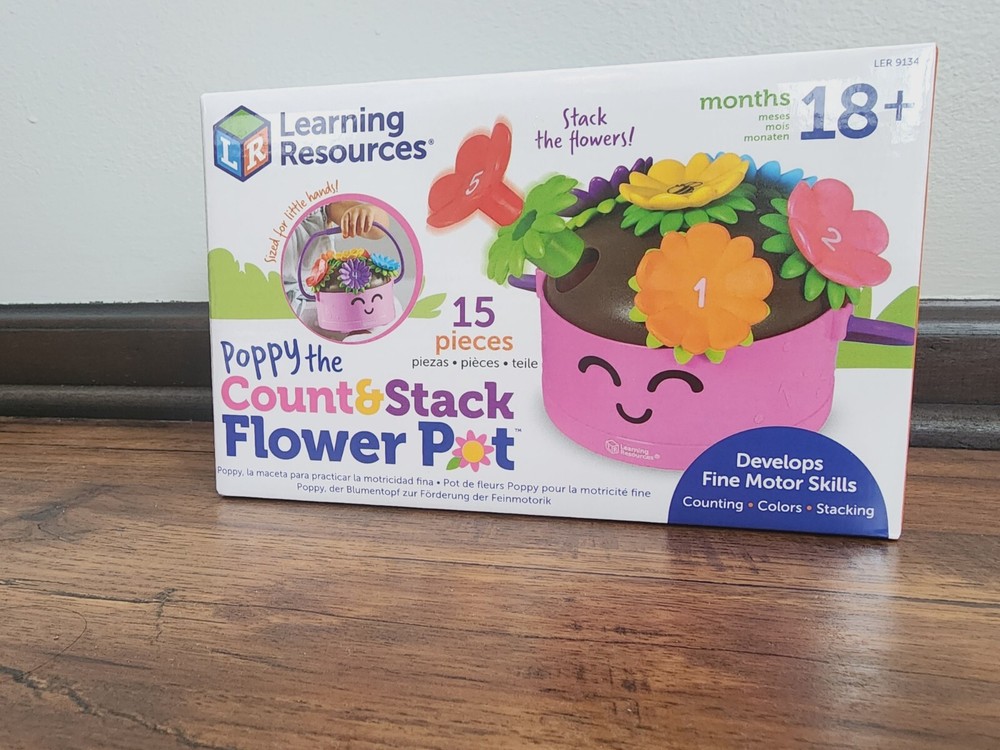 Learning Resources Count & Stack Flower Pot
