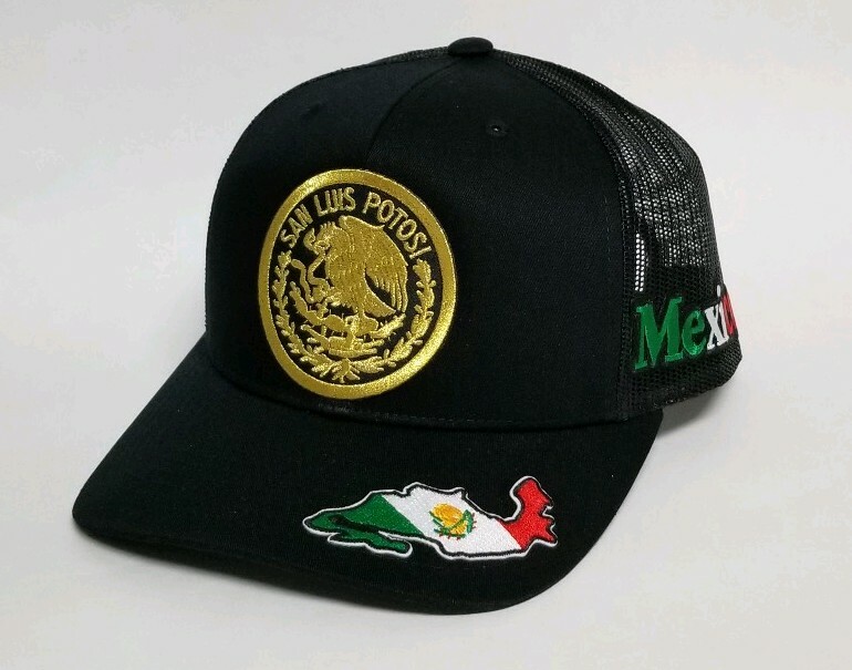 SAN  LUISPOTOSI MEXICO  HAT MESH TRUCKER  BLACK   SNAP BACK   NEW