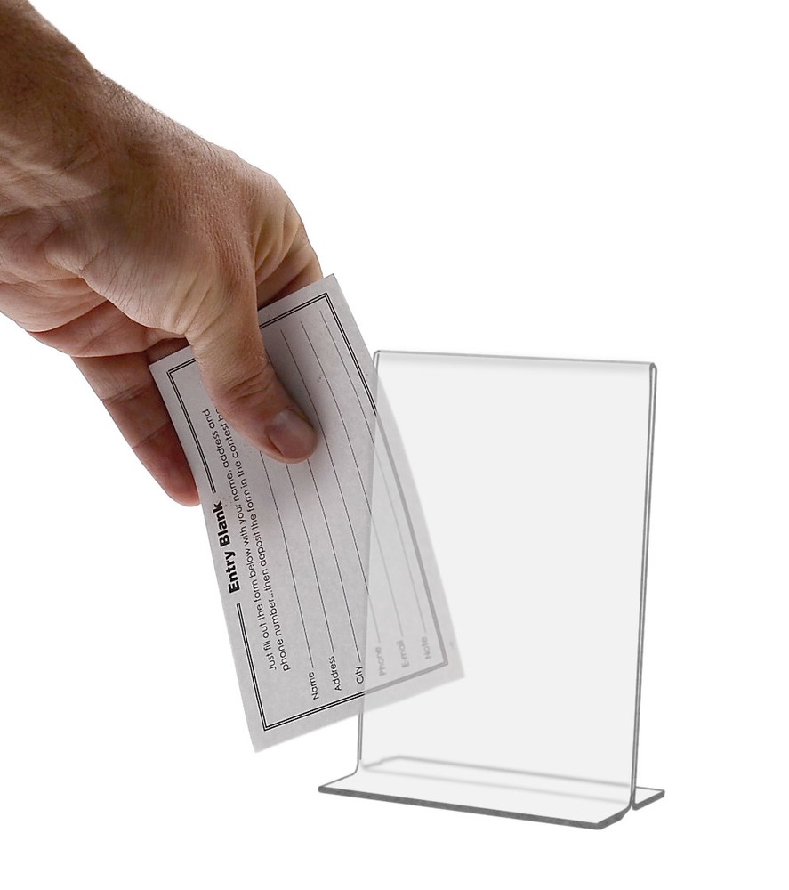 Retail Pricing Sheet Menu Table Countertop Bottom Loading Display Holder