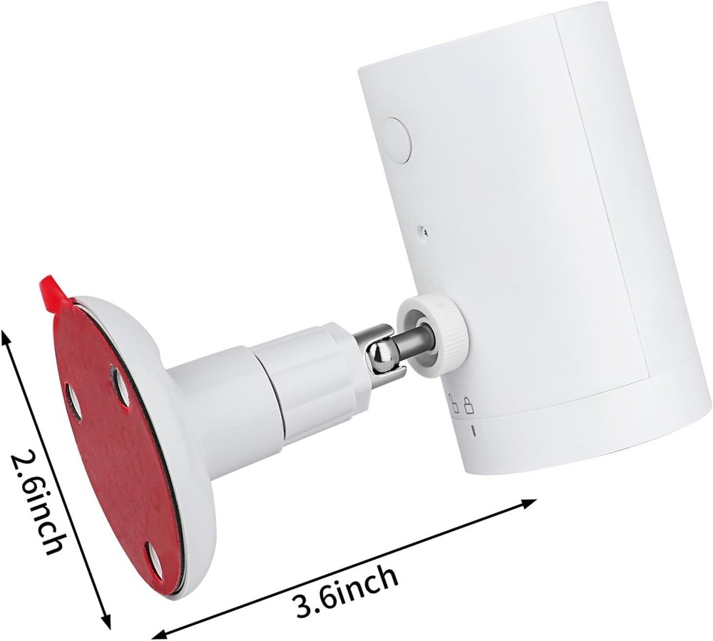 360° Adjustable Wall Mount for Cameras - Easy, Screwless Installation, 2-Pack
