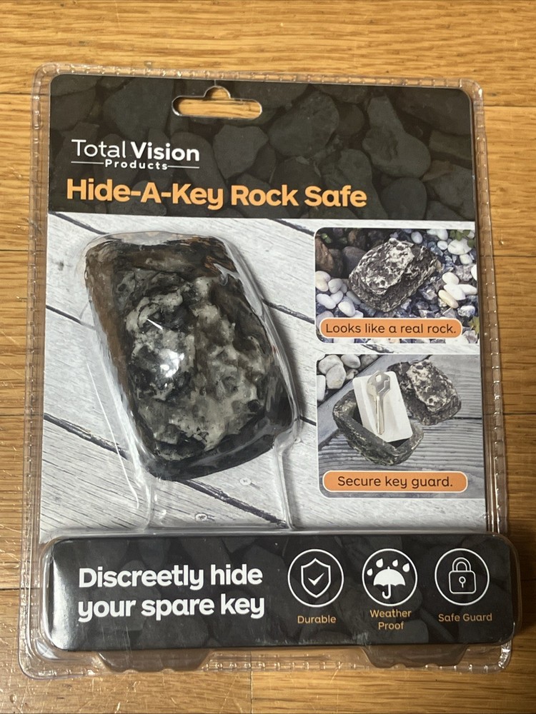 Total Vision Hide a Spare Key Realistic Looking & Feeling ROCK Securely Stores