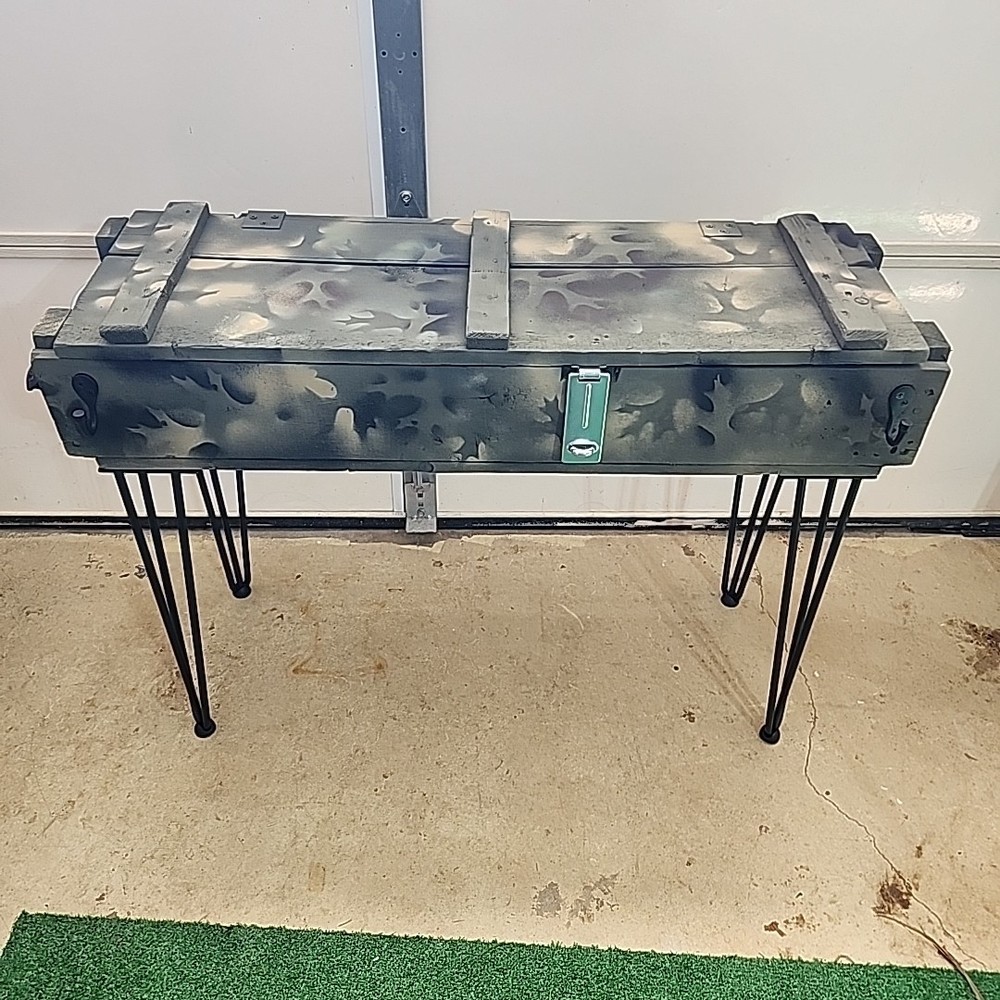 Authentic Viet Nam Era Munition Crate Storage Case,table,locker