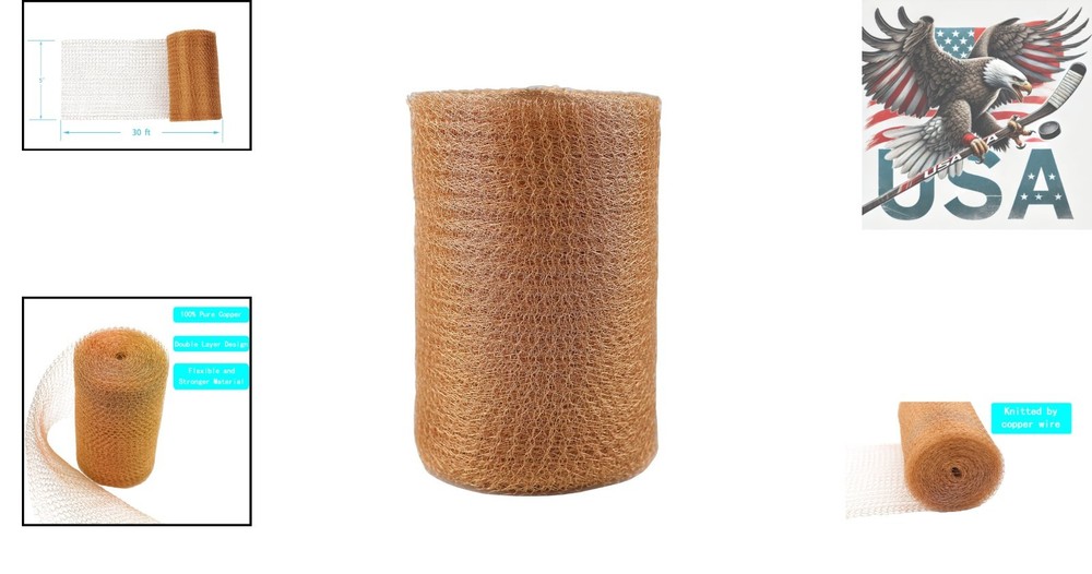 Flexible 100% Copper Mesh - 5 x 30 ft Roll for Distilling & Cleaning Solutions