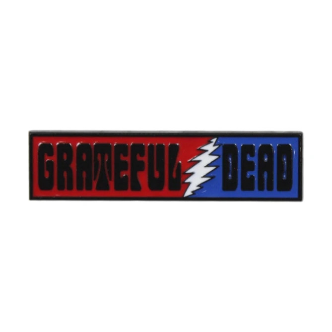 🎸 Grateful Dead Lightning Bolt Rectangle Logo Enamel Pin
