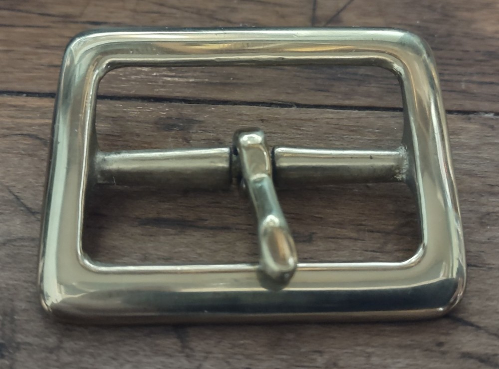 1 3/4"   Solid Brass Square Middle Bar Belt Buckle 44mm