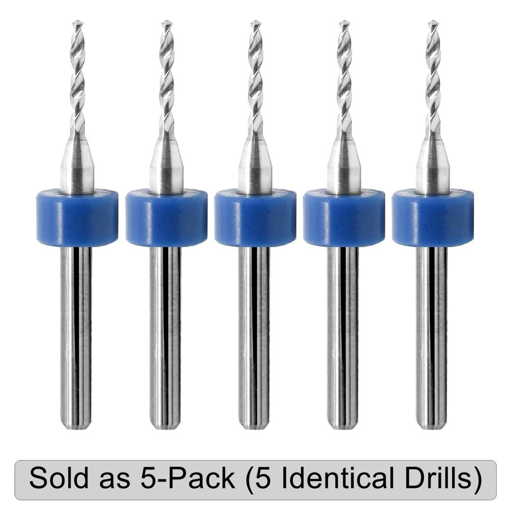 1.40mm .055" (#54) Solid Carbide Drill Bit – 5 Pack – CNC – Factory Resharpened