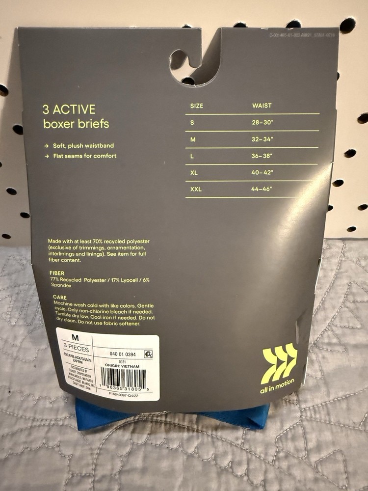 🩷 3 PACK ACTIVE Boxer Brief Athletic /mens Medium 32 34