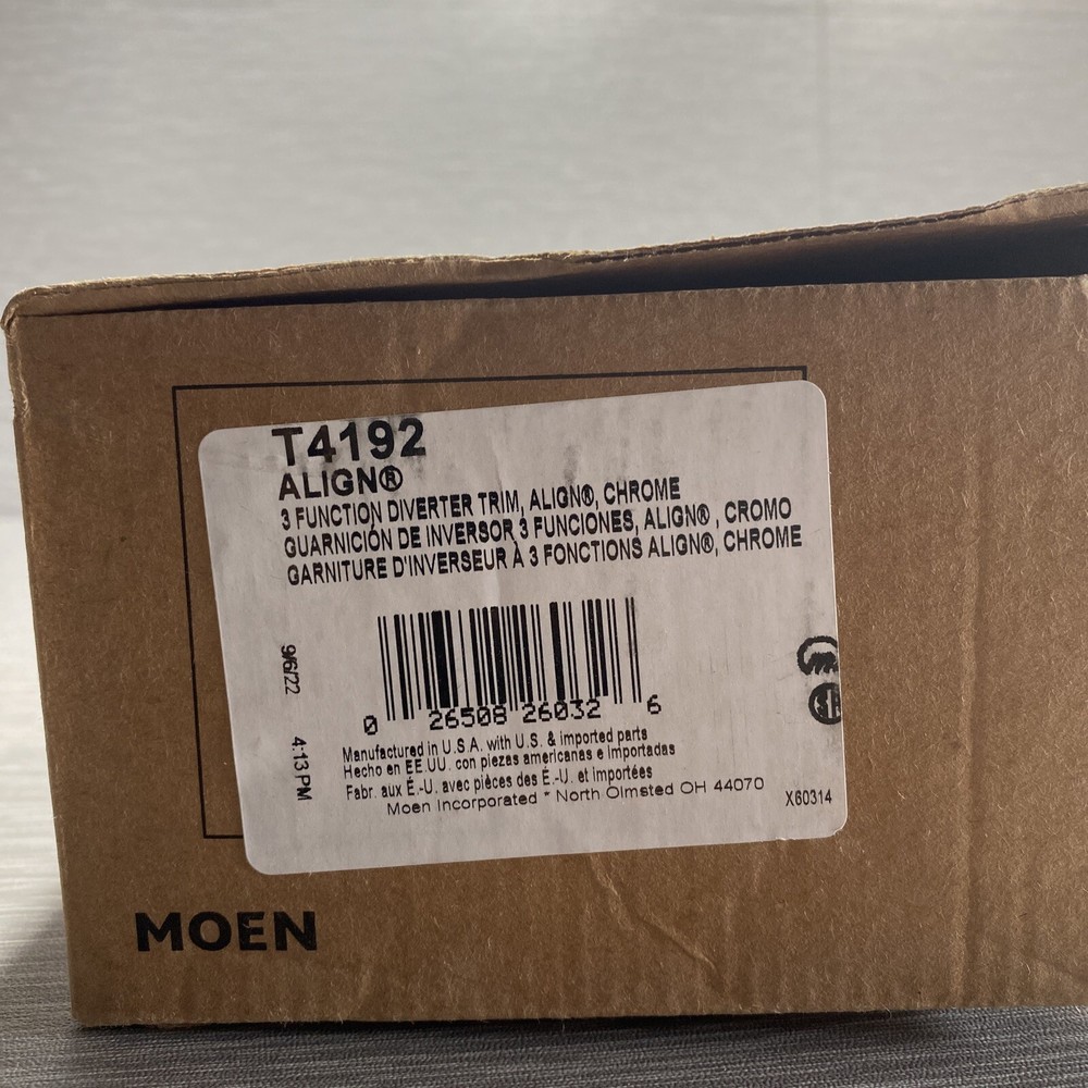 Moen T4192, Align 3-Function Transfer Modern Valve Trim, Chrome