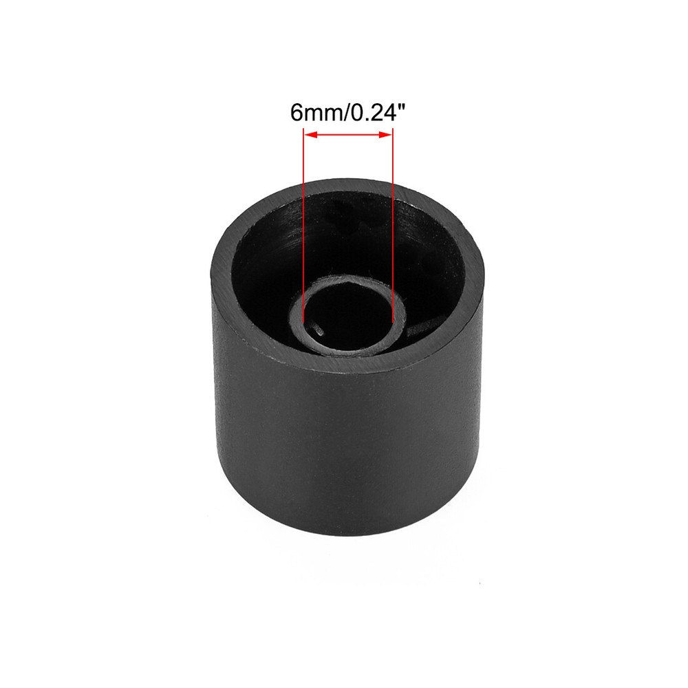 5pcs,D type 6mm Potentiometer Control Knobs For Guitar Volume Tone Knobs Black