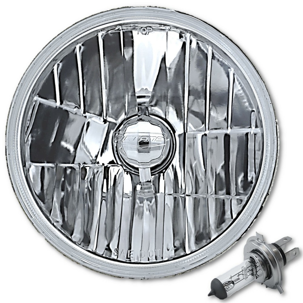 7" Crystal Clear Headlight 55w/60w Halogen Light Bulb Headlamp Harley Motorcycle