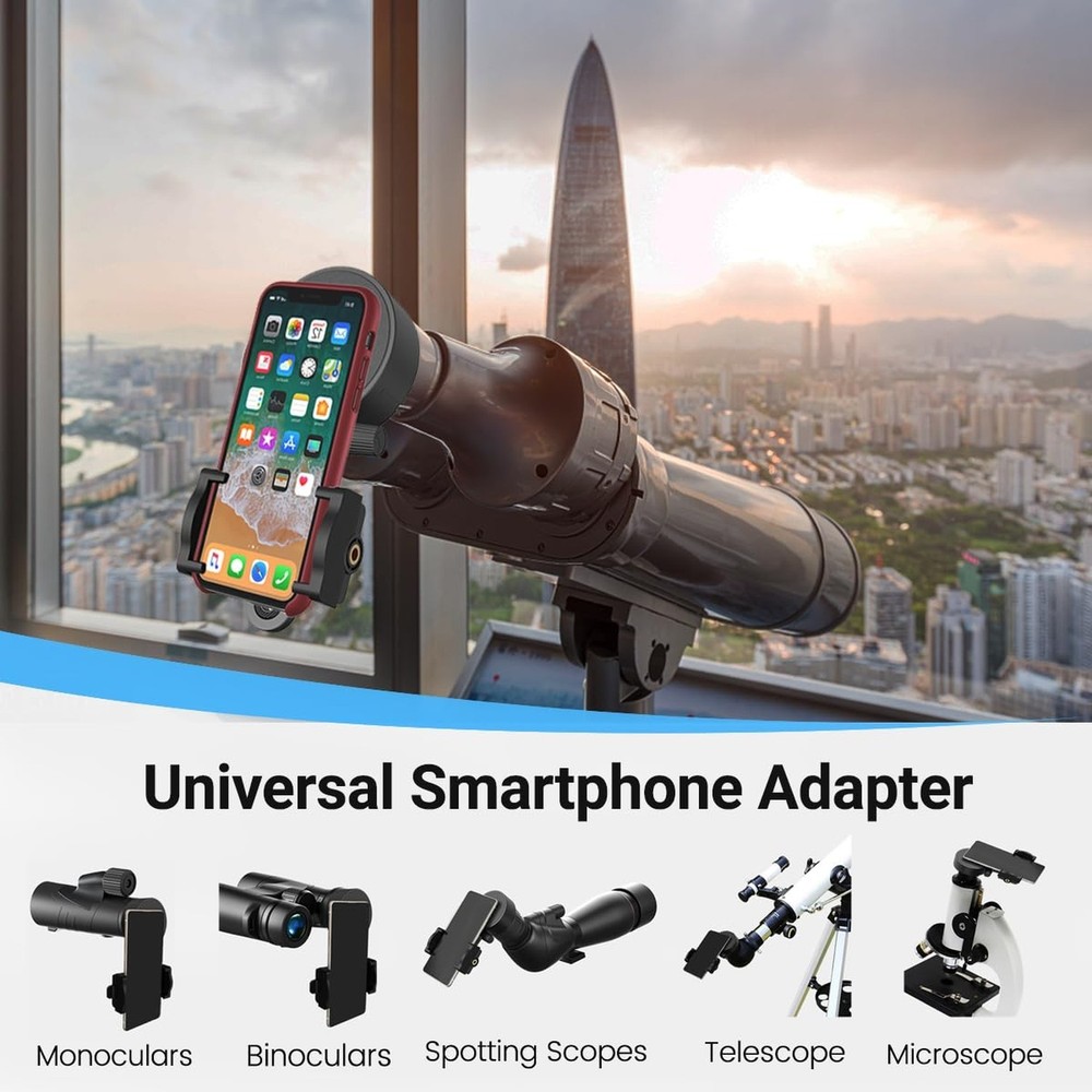 Adjustable Scope Mount, Universal Telescope Adapter, Binocular & Monocular Ph...