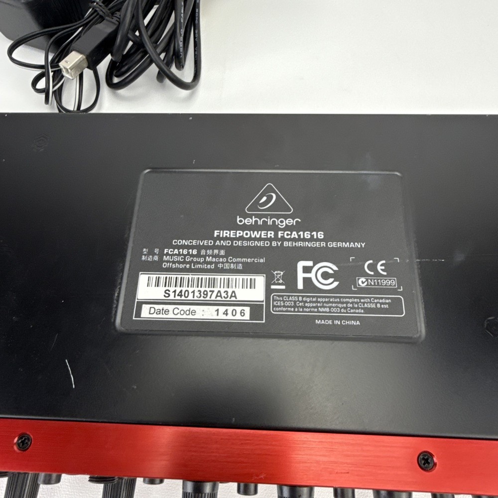 Behringer FCA1616 FireWire/USB Audio/ADAT/MIDI Interface with Cables