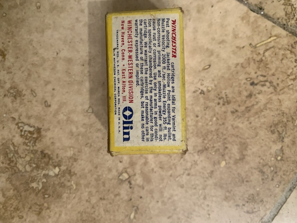 Winchester. 22 Magnum Ammo Box Empty