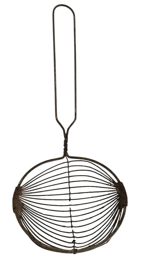Vintage Wire Scoop Round Strainer