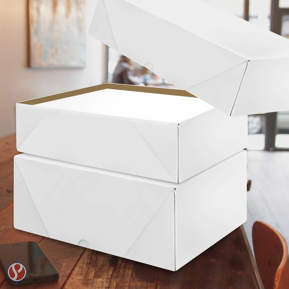 Case of White Letterhead Folding Boxes - Size 9" x 12" x 2" - 200 Boxes