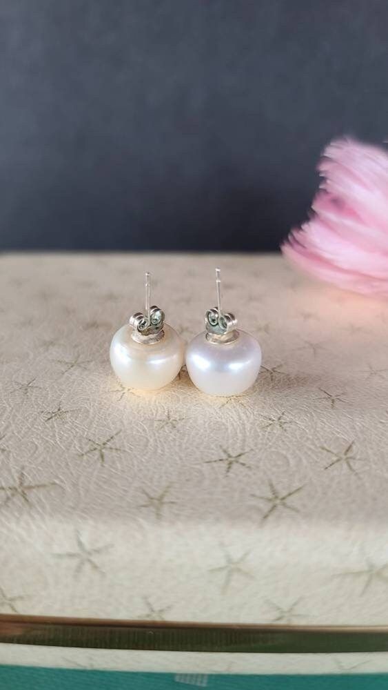 925 Pearl Stud Earrings