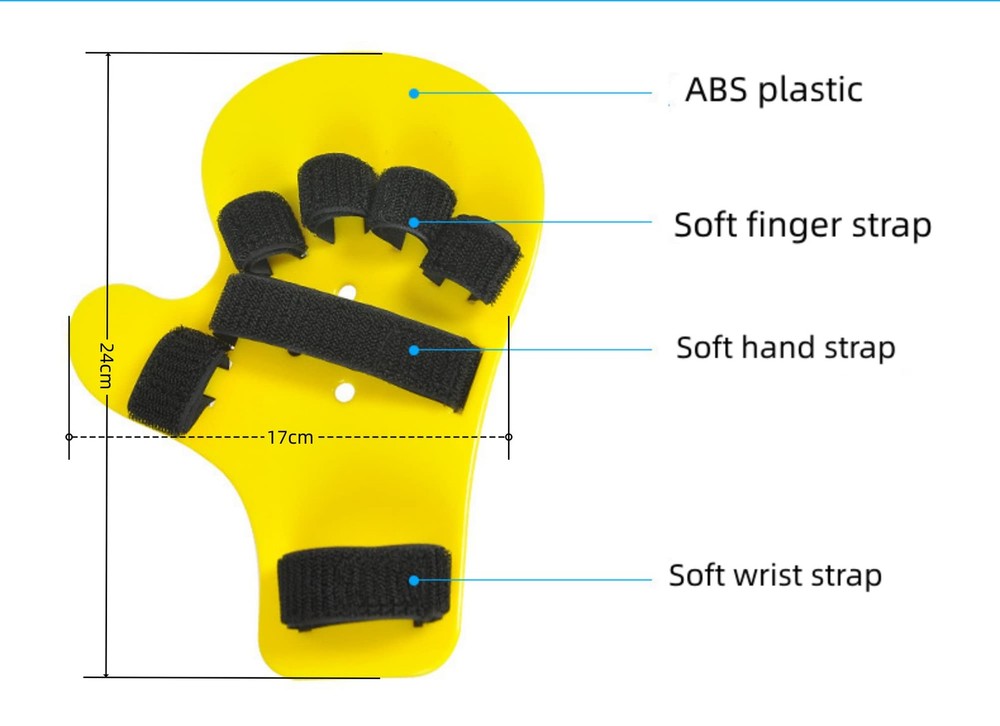FANBODTA Finger Orthotics, Extended Type Fingerboard Stroke One Size, Yellow