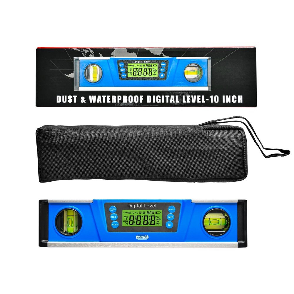 Digital Level and Protractor, 10 Inch IP54 Protected Electronic Bubble Inclin...