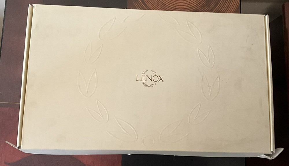 Lenox Rectangular Platter Flowers Iris Artist Sketchbook 16” Orig Box Great!