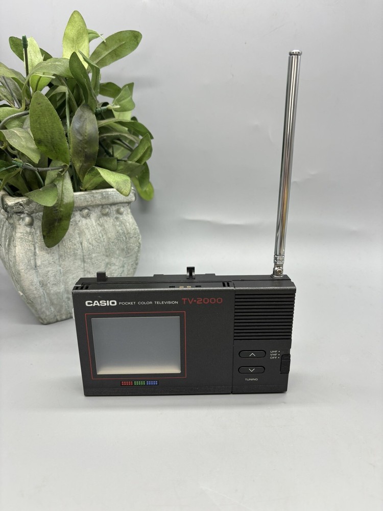 Vintage Casio Pocket Liquid Crystal Color Television - TV-2000 Backlight System