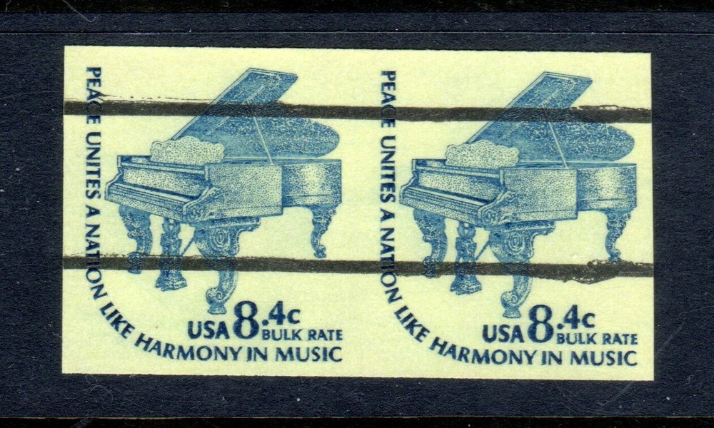 US Scott 1615Cf PrecanceIed Imperforate Pair VF Mint Never Hinged Error.