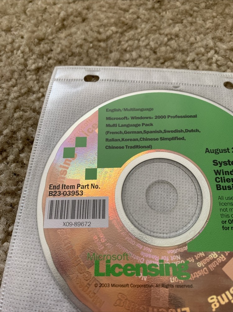 Microsoft Licensing Windows Server August 2003 Systems Windows Client Business