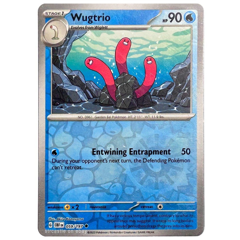 Pokemon - Wugtrio - 059/197 – Obsidian Flame - Reverse Holo  - NM/M