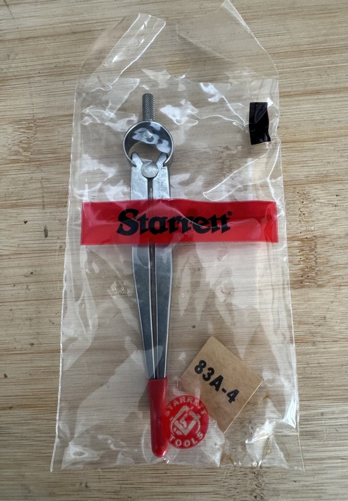 Starrett 83A-4 Yankee Spring-Type Dividers Solid Nut 4" NOS