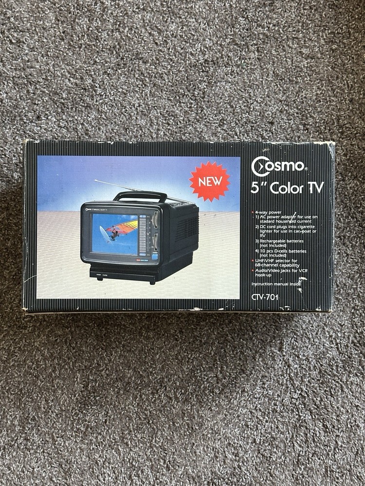*VTG* Cosmo 5" Portable Colored Television WORKING