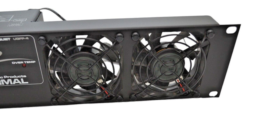 Middle Atlantic UQFP 4RT Quiet 4 Fan Panel With Thermistor Rack Cooling System