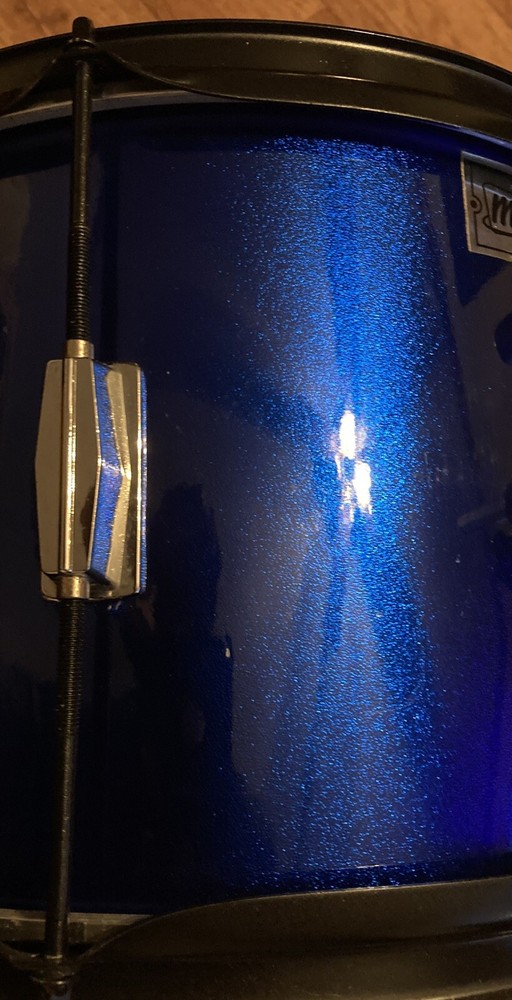 Deep Blue Glitter/sparkle Rack Tom Drum 10x14 Very Nice