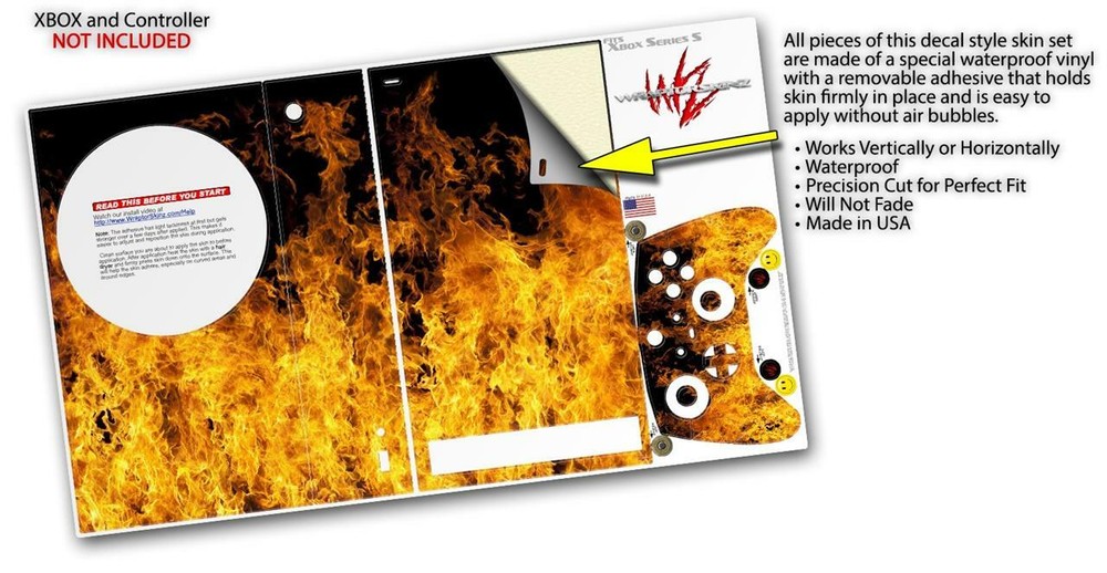 Skins XBOX Series S Console Controller Open Fire