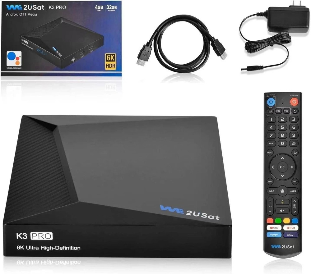 We2USat K3 PRO Android TV Box 4K HDR Set-Top Box