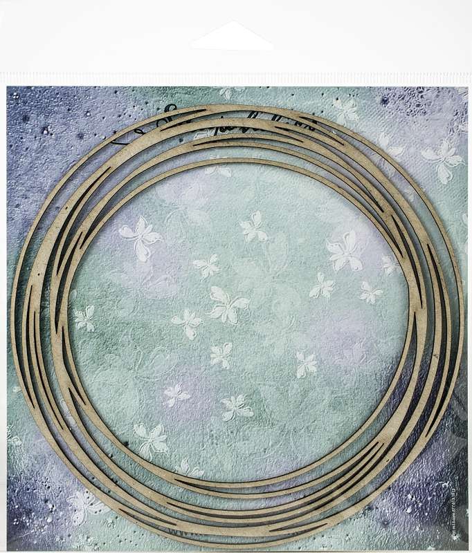 Scrapaholics Laser Cut Chipboard 1.8mm Thick Infinite Circle Frame, 6"