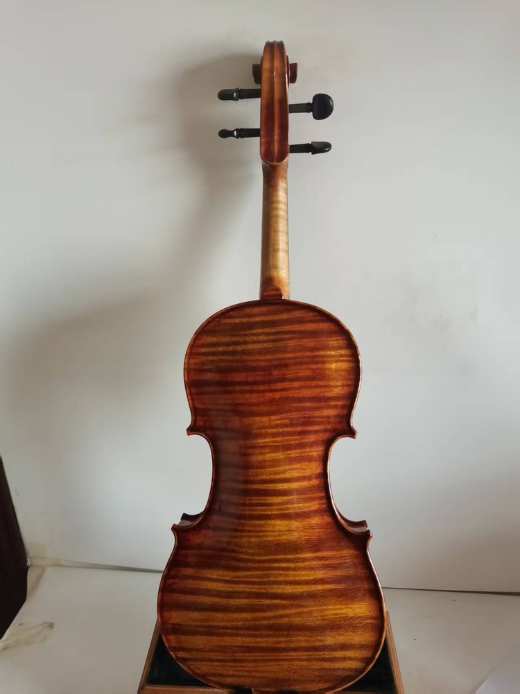 Master 4/4 violin 1pc Solid flamed maple back spruce top hand Made 0236