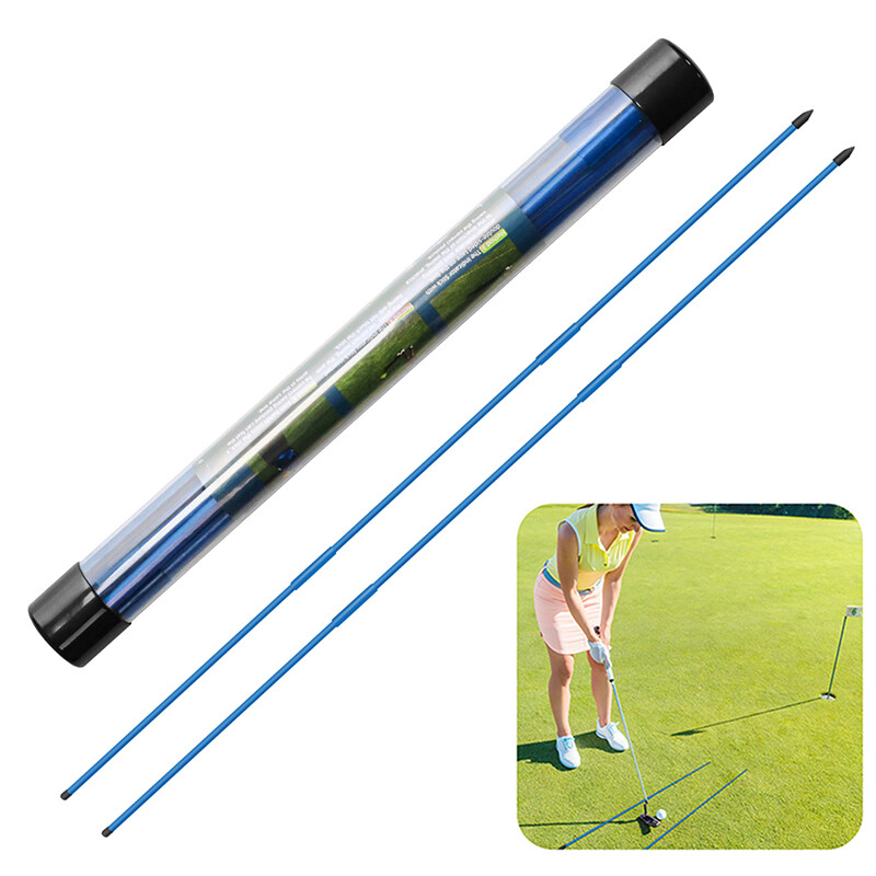 Golf Alignment Sticks 2Pack Collapsible Golf Practice Rods for Aiming FINGER TEN