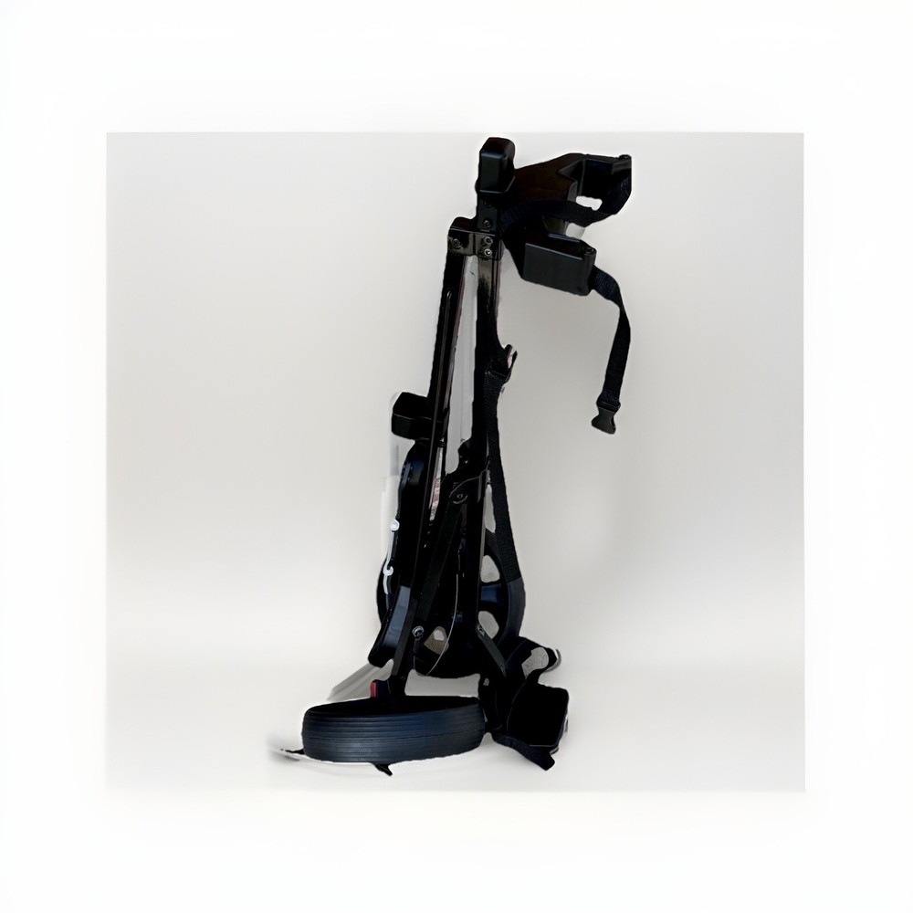 Golf Bag Cart 2 Wheels Foldable Push Pull Lightweight Adjustable Strap Black