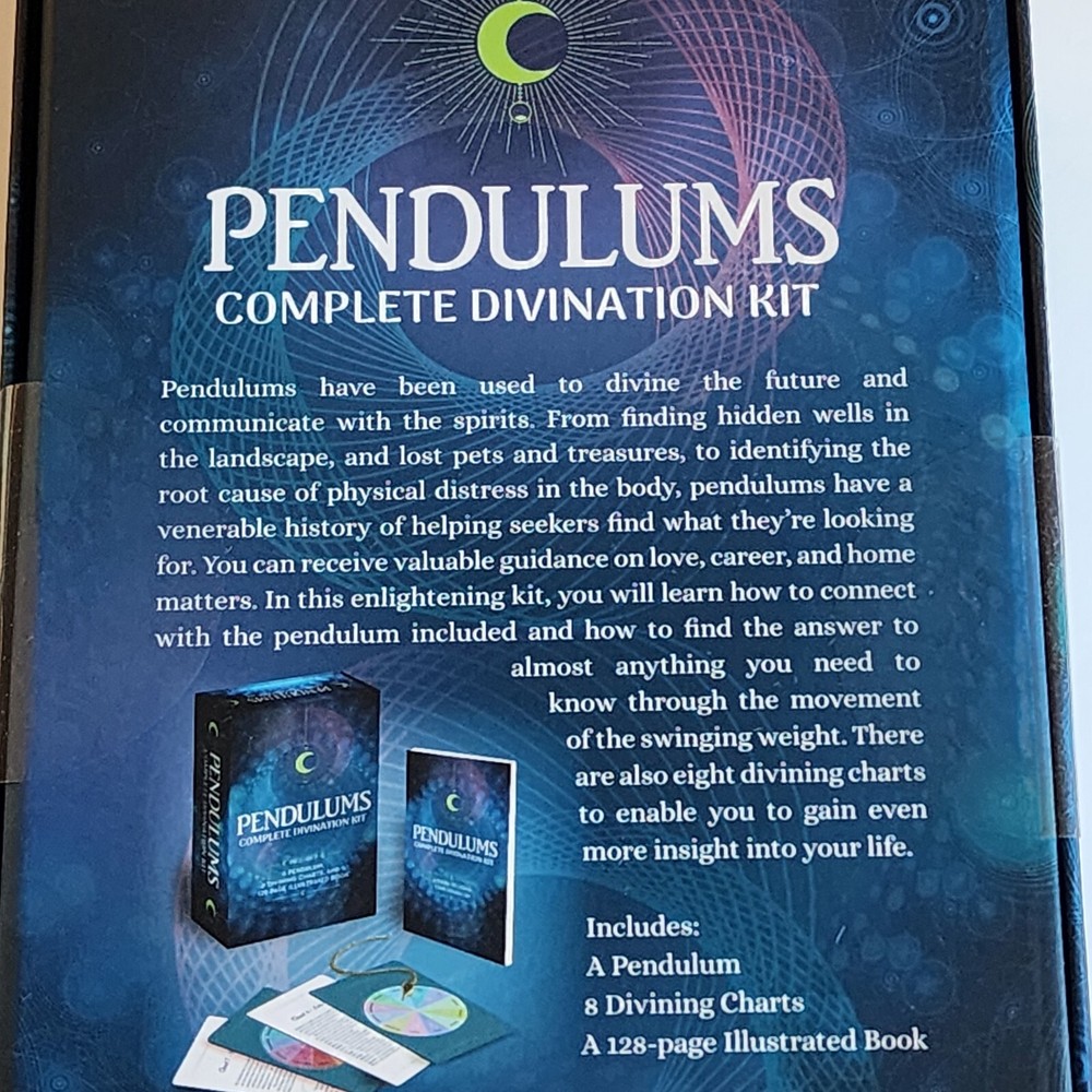 KCGS Pendulums For Complete Divination Kit Dowsing Techniques Set New Sealed