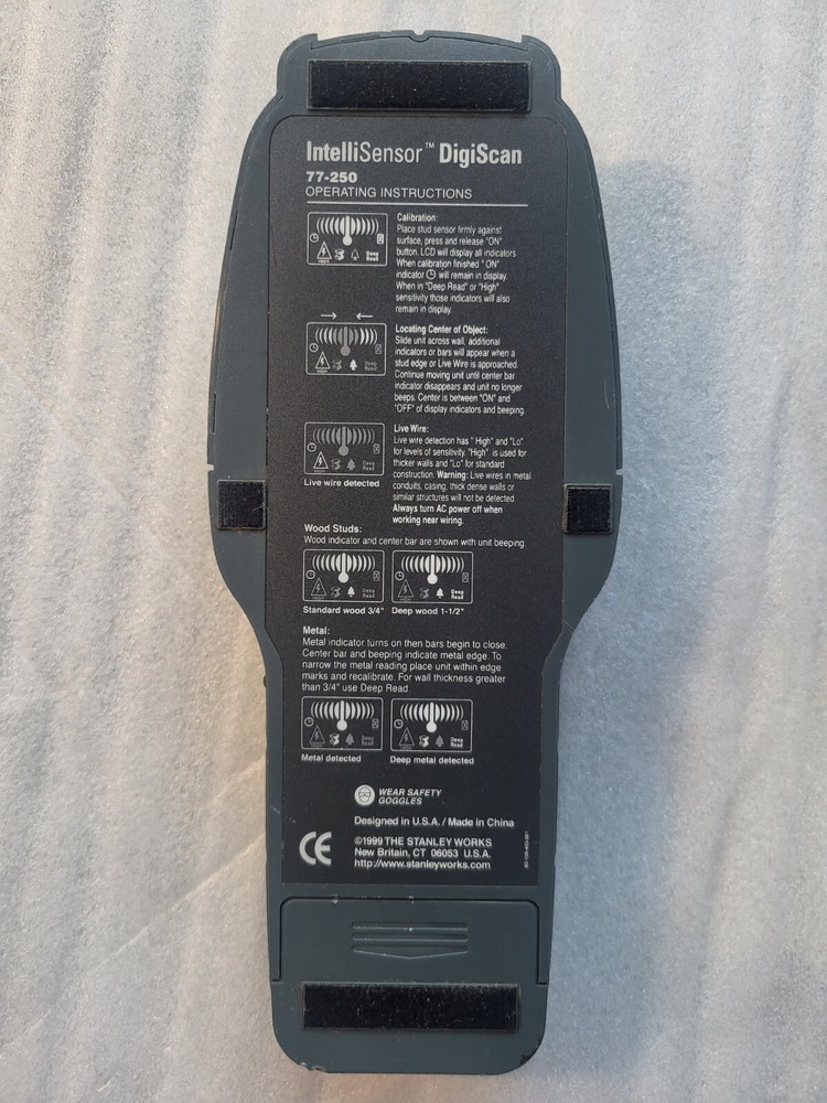 STANLEY IntelliSensor DigiScan Electronic Stud Finder Sensor 77-250 WORKS!
