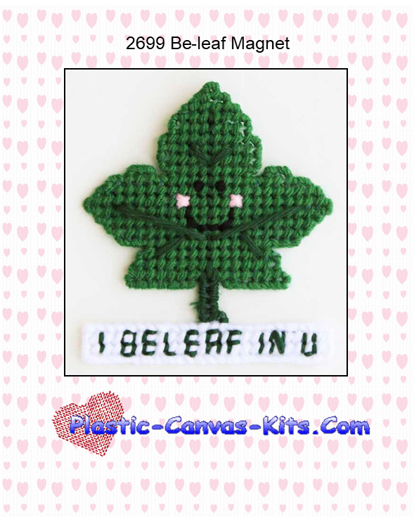 Be-Leaf Magnet-Plastic Canvas Pattern or Kit