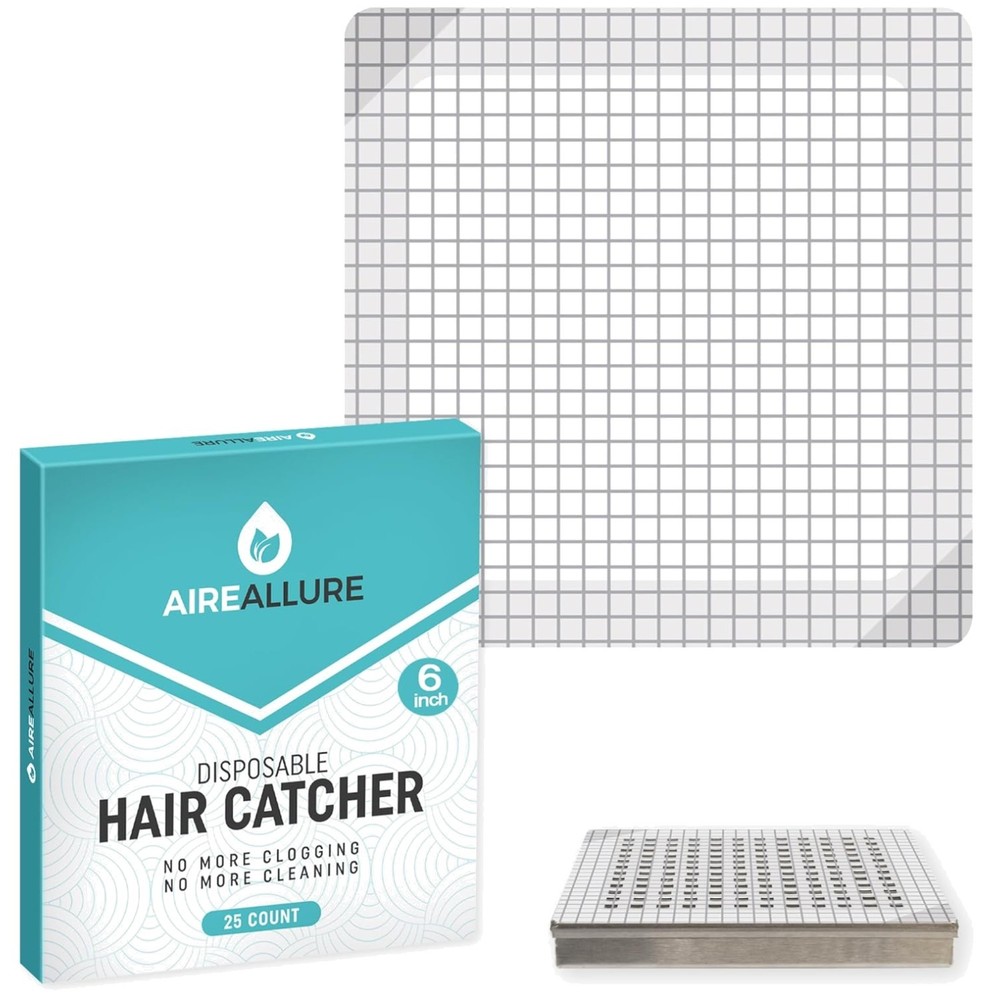 Disposable Peel & Stick Drain Strainers, 6" Square - 25 Pack