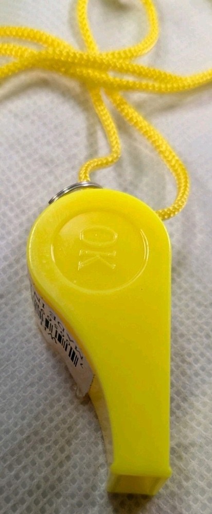 Yellow Plastic Whistle Ok